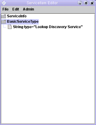 Picture of the ServiceItem editor with BasicServiceType expanded.